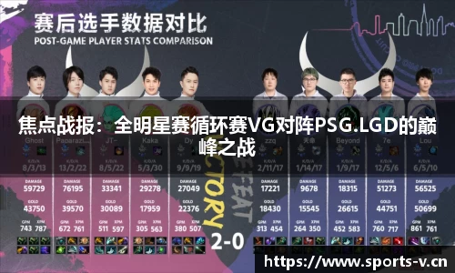 焦点战报：全明星赛循环赛VG对阵PSG.LGD的巅峰之战